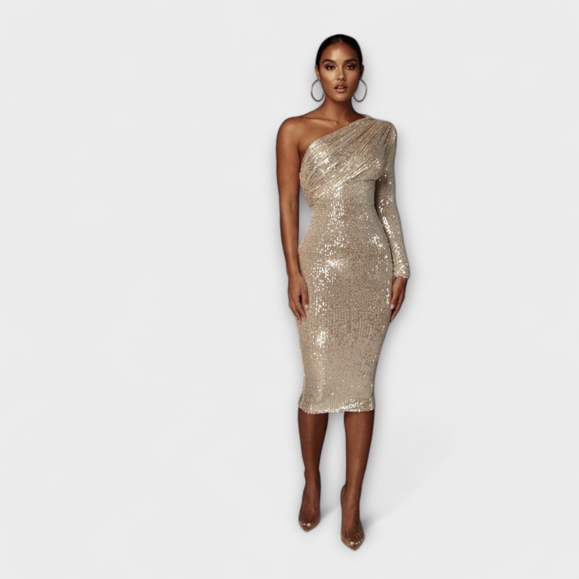 Rita |  Evening Dress with Cross-Neckline