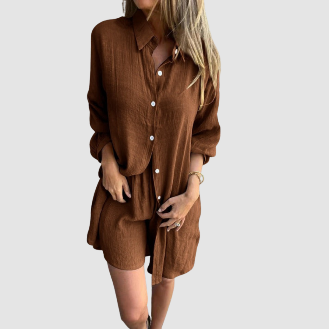 Conjunto de dos piezas elegante Gennie™ | Blazer corto y falda lápiz