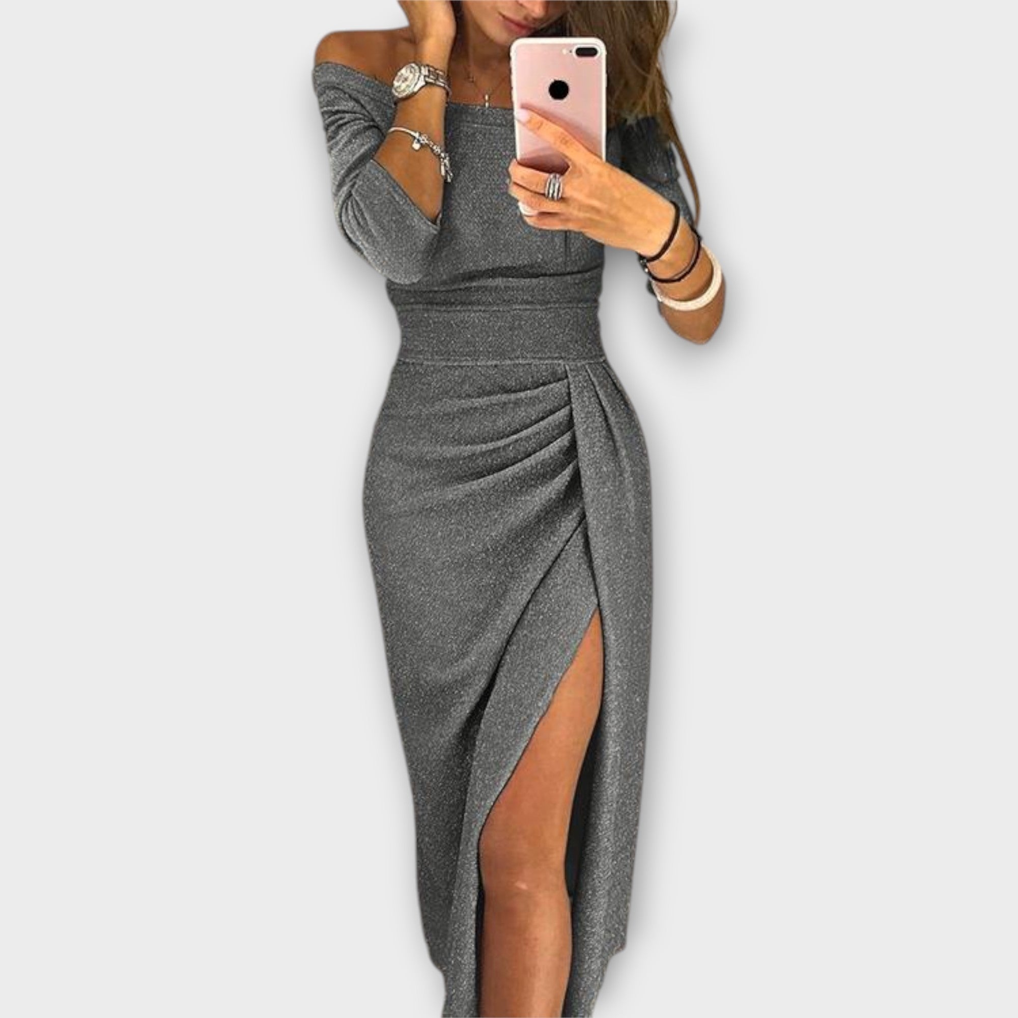 Lena | Elegant off-the-shoulder dress