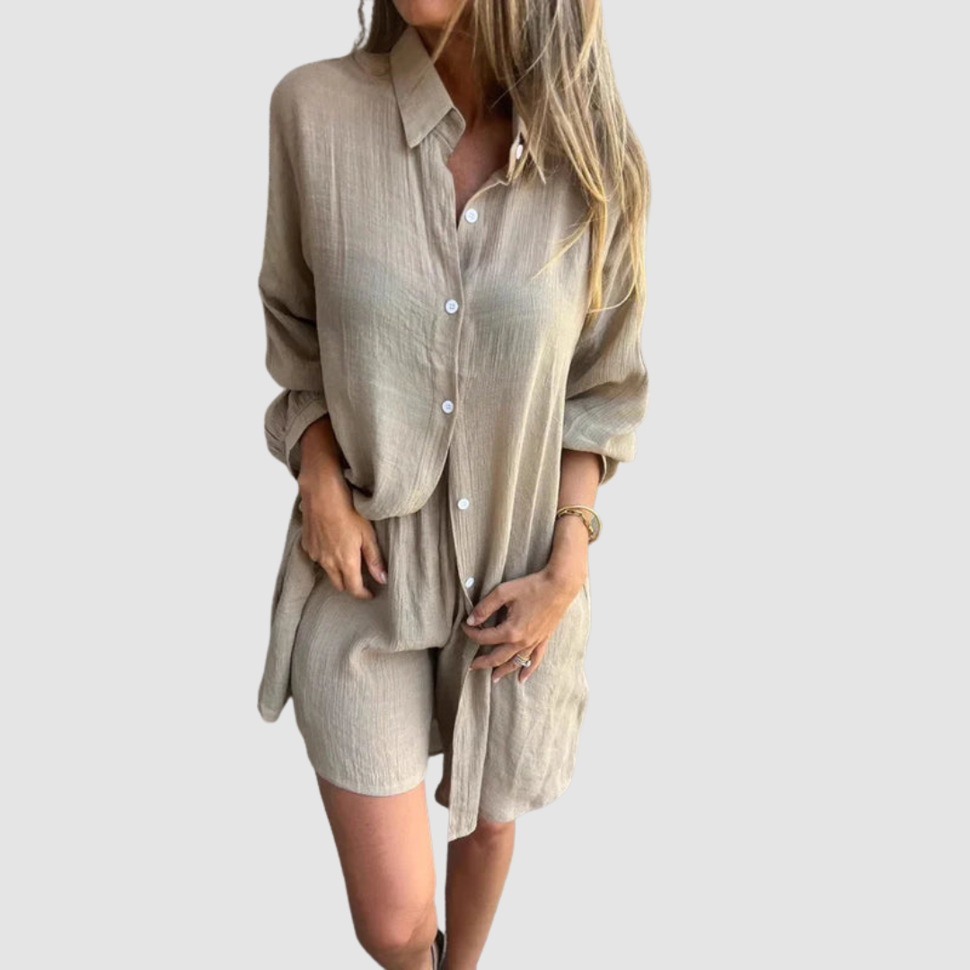 Conjunto de dos piezas elegante Gennie™ | Blazer corto y falda lápiz