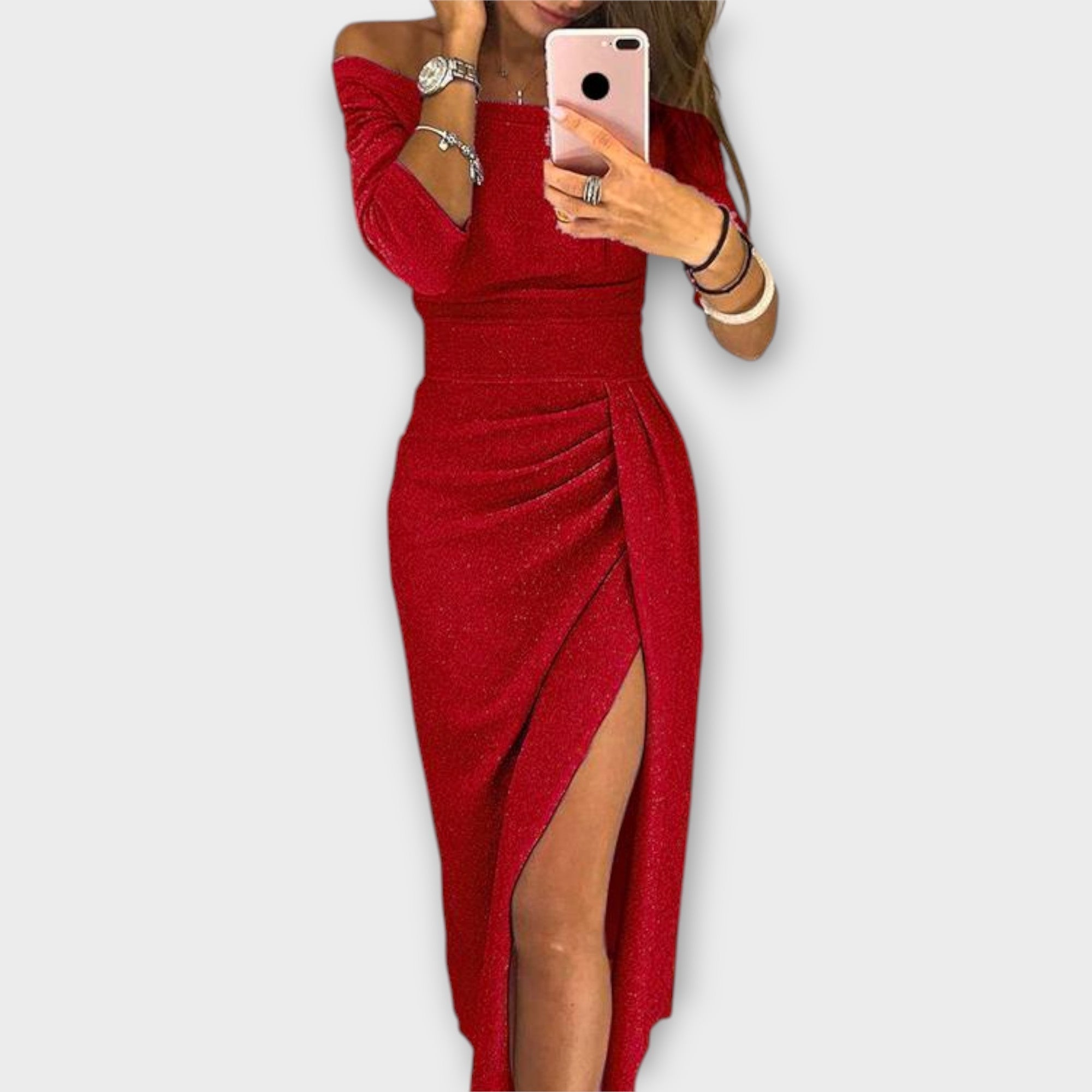 Lena | Elegant off-the-shoulder dress