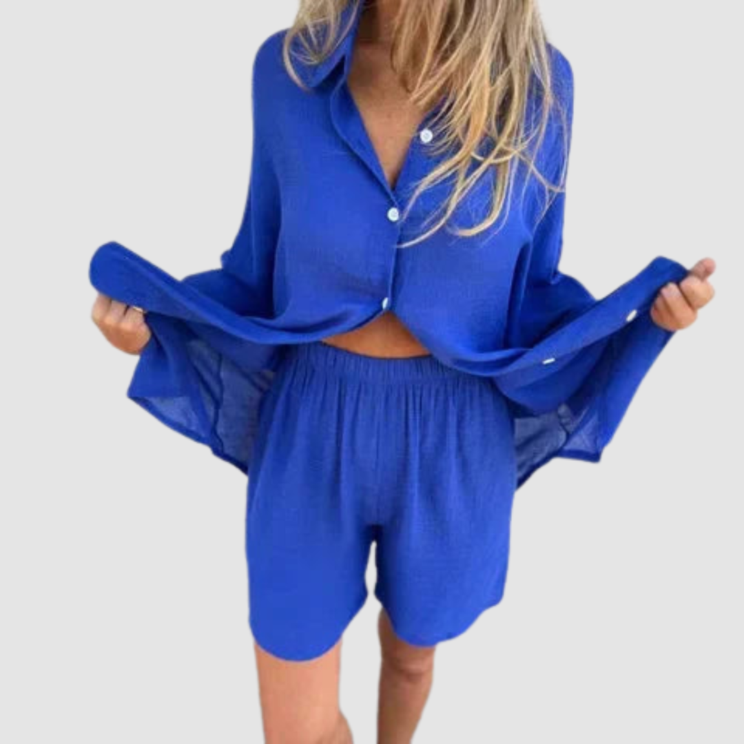 Conjunto de dos piezas elegante Gennie™ | Blazer corto y falda lápiz