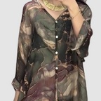 Aurora™ Elegant Printed Two-Piece Set | Floral Comfort Co-Ord