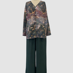 Aurora™ Elegant Printed Two-Piece Set | Floral Comfort Co-Ord