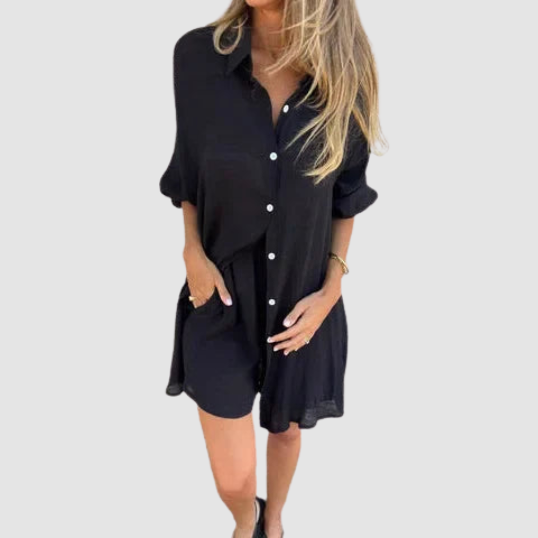 Conjunto de dos piezas elegante Gennie™ | Blazer corto y falda lápiz