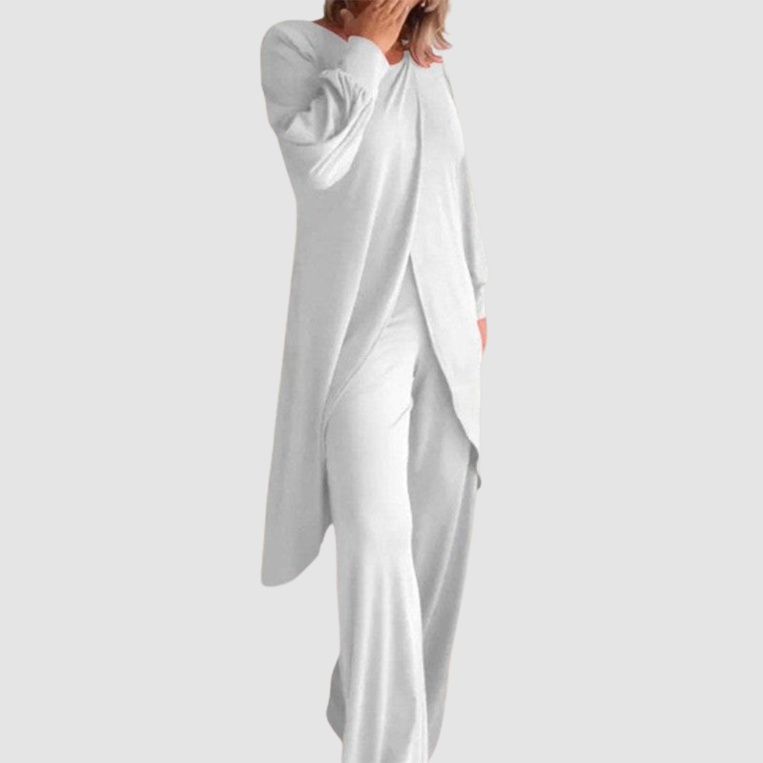 Conjunto elegante de 2 piezas Laine™ | Top largo y pantalón cómodo