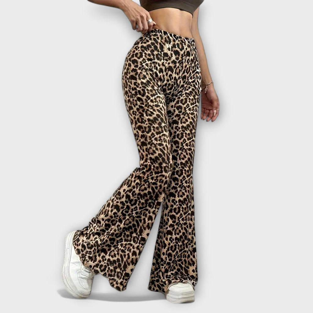 Berenice | Leopard print bootcut pants