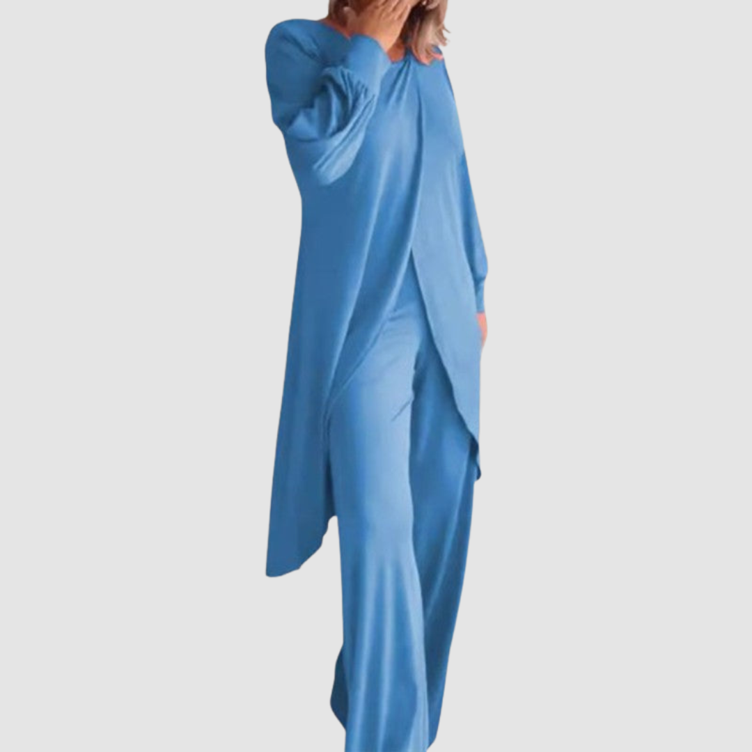 Conjunto elegante de 2 piezas Laine™ | Top largo y pantalón cómodo