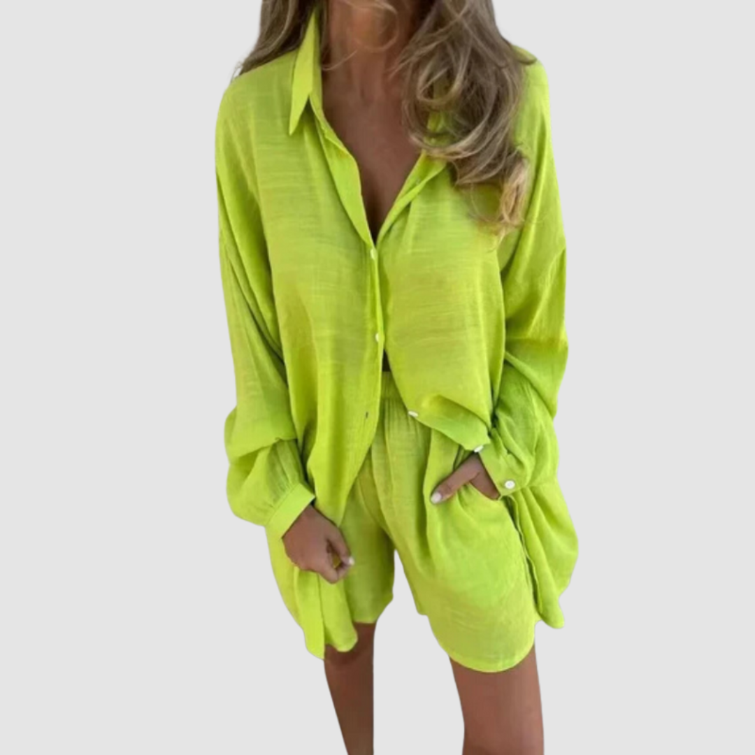 Conjunto de dos piezas elegante Gennie™ | Blazer corto y falda lápiz