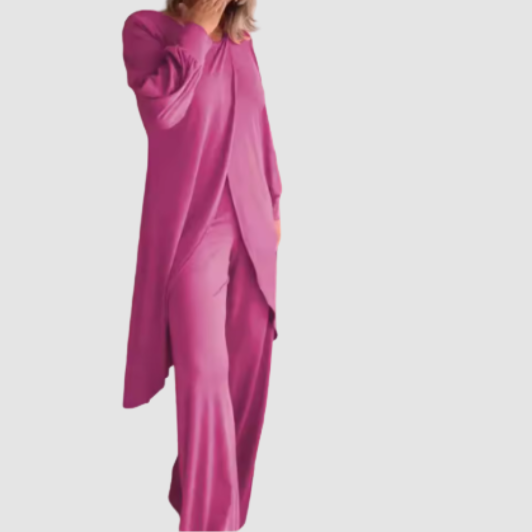 Conjunto elegante de 2 piezas Laine™ | Top largo y pantalón cómodo