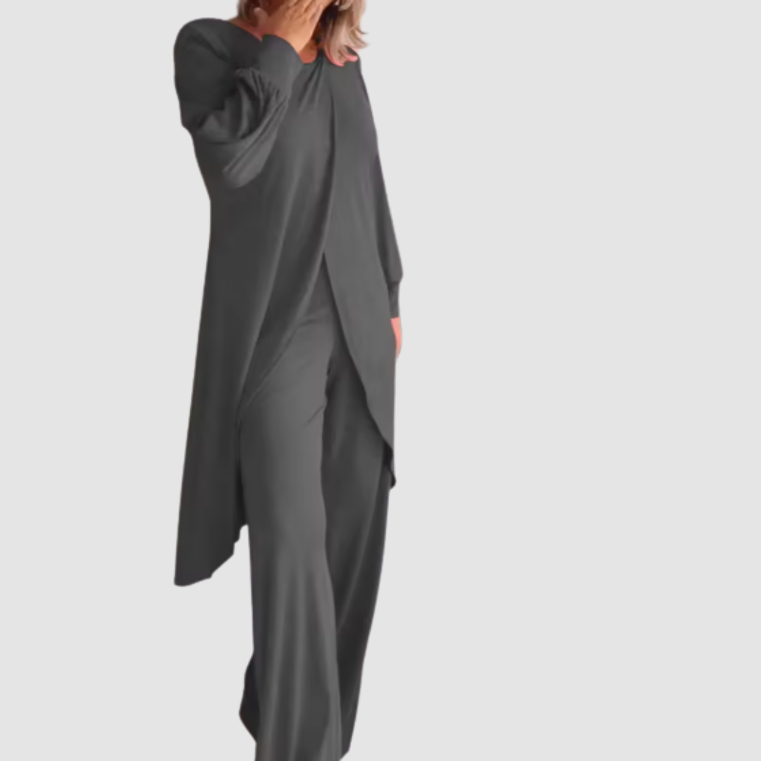 Conjunto elegante de 2 piezas Laine™ | Top largo y pantalón cómodo