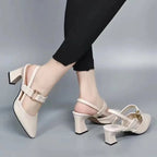 Divina – Elegant Strap Block Heels