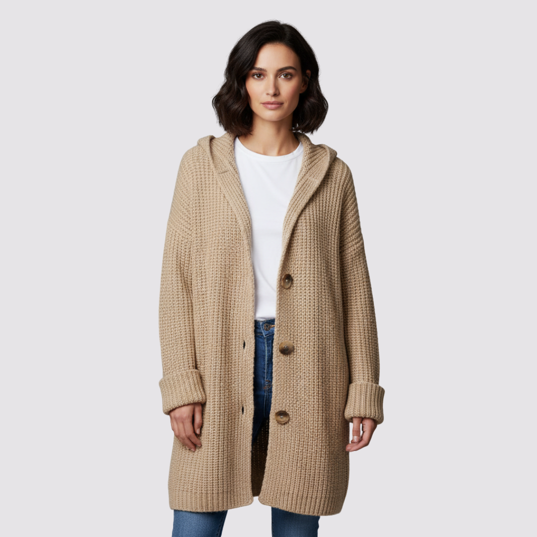 Viola | Soft long cardigan with buttons