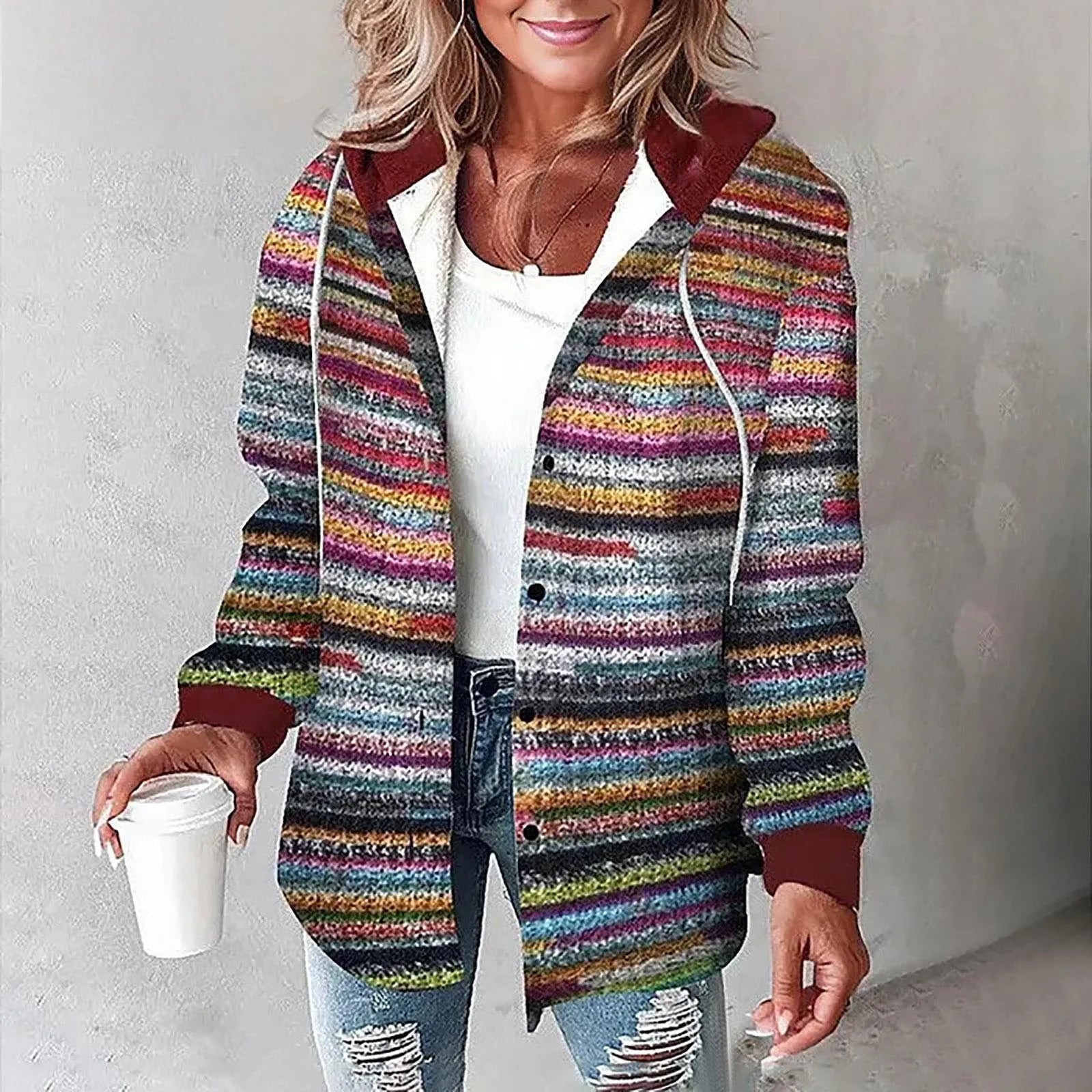 Costanza | Soft Flannel Jacket with Hood