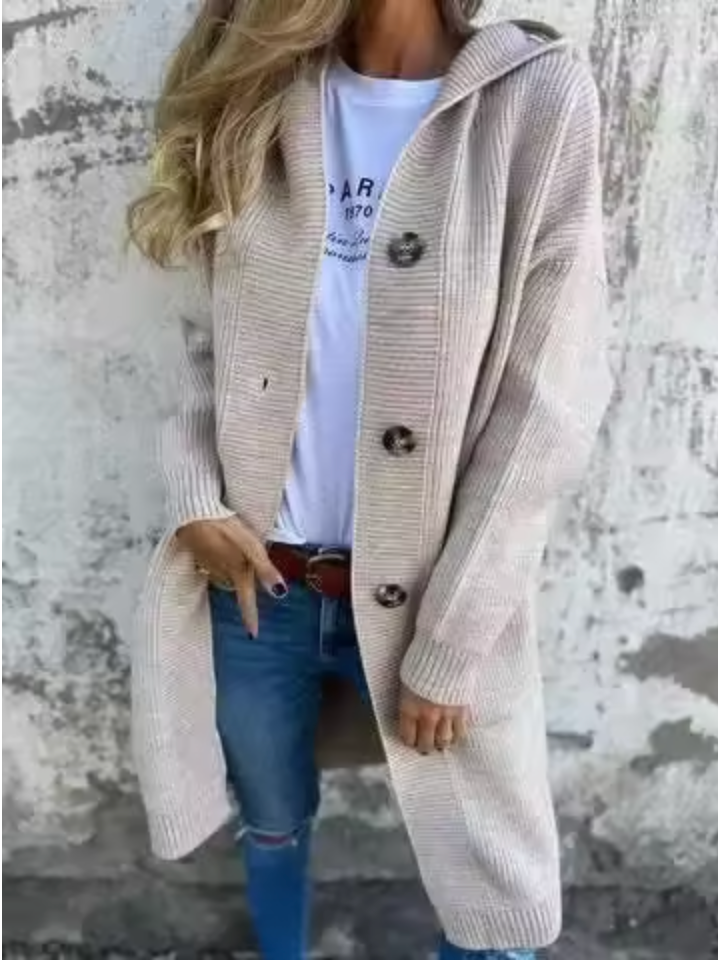 Viola | Soft long cardigan with buttons