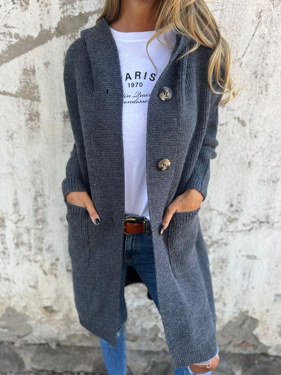 Viola | Soft long cardigan with buttons