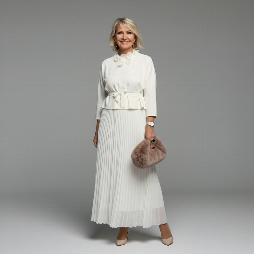 Conjunto Elegante de Dos Piezas Emmie™ | Vestido de Punto Superpuesto sin Esfuerzo