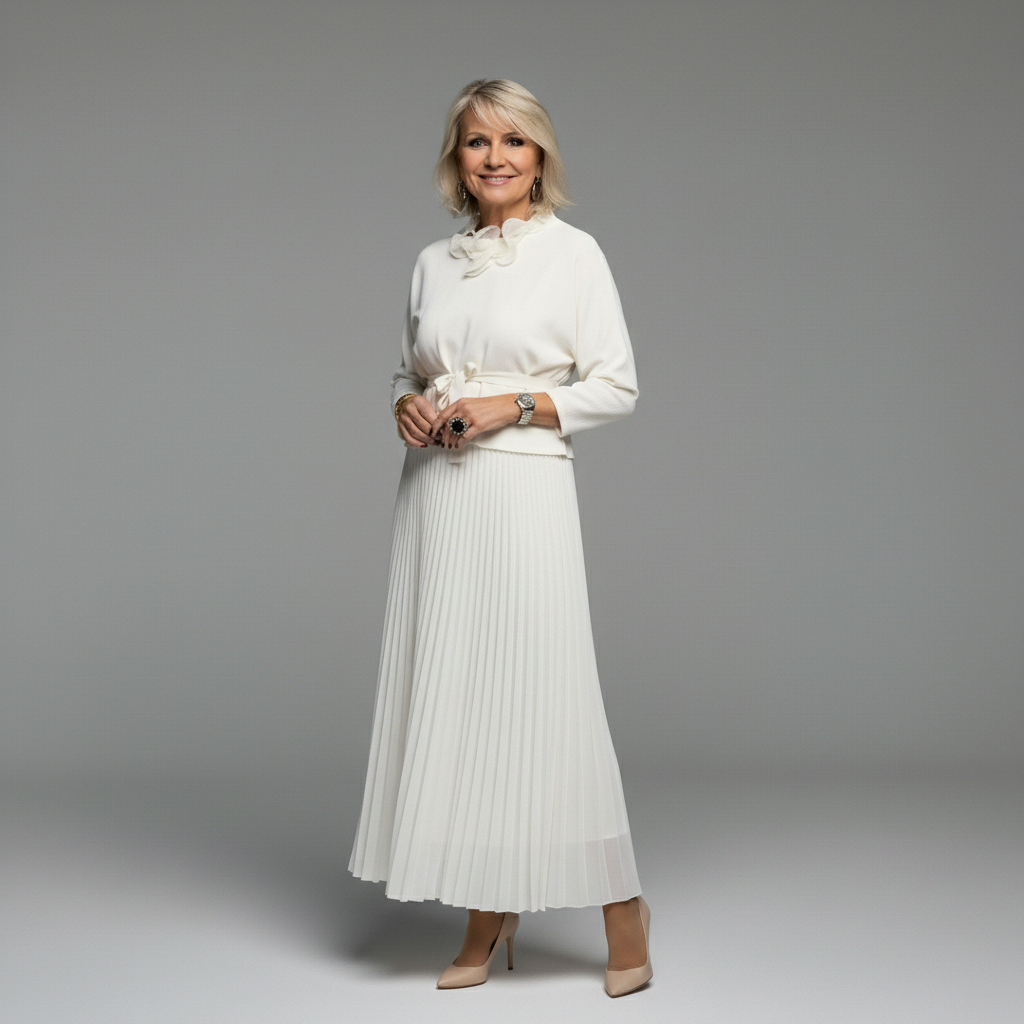 Conjunto Elegante de Dos Piezas Emmie™ | Vestido de Punto Superpuesto sin Esfuerzo