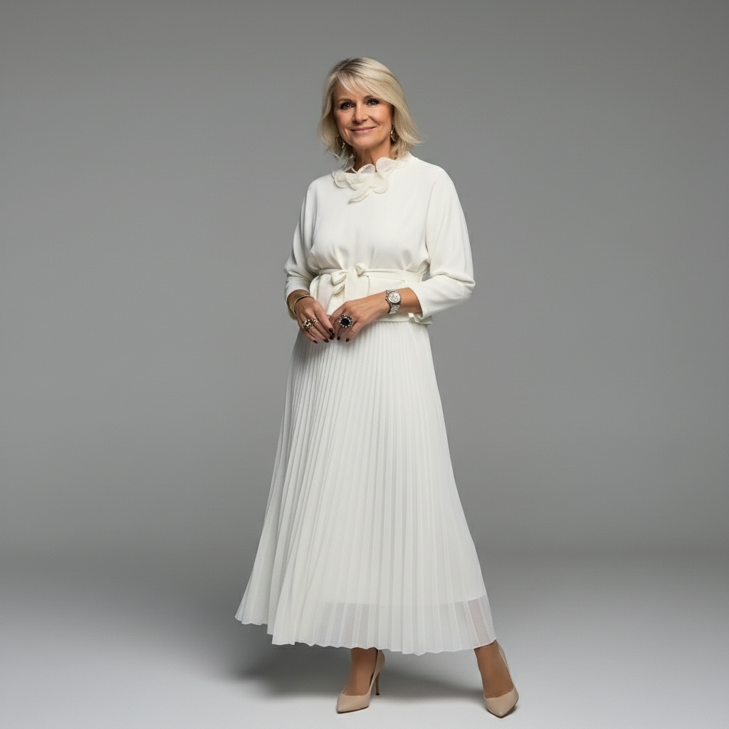 Conjunto Elegante de Dos Piezas Emmie™ | Vestido de Punto Superpuesto sin Esfuerzo